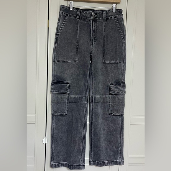 Oak + Fort Black Wash Cargo Jean - Picture 5 of 13